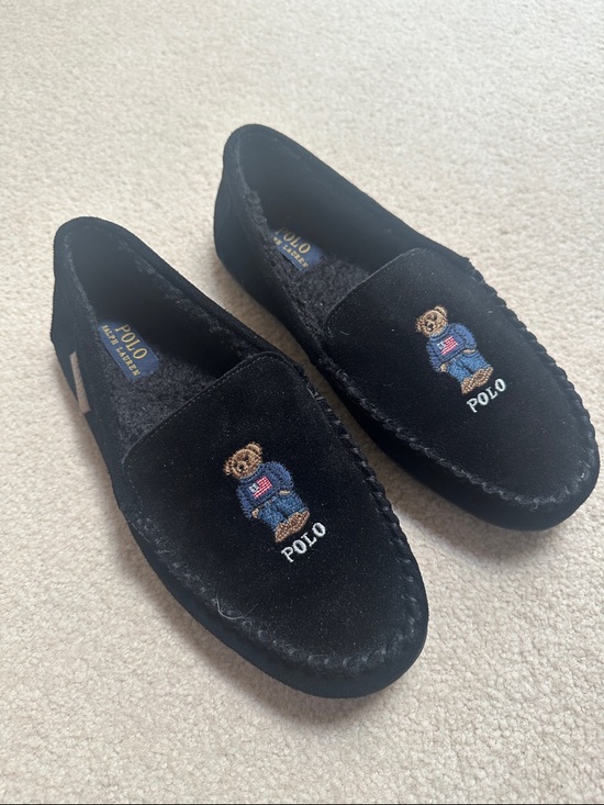 Polo Ralph Lauren Shoes - Polo by Ralph Lauren Black Velour Bear Embroidered Top
